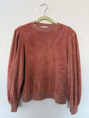 Suzie Kondi Parissa Puff-Sleeve Sweatshirt - Dusty Rose